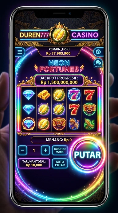 Tampilan utama aplikasi Duren777 yang ramah pengguna.